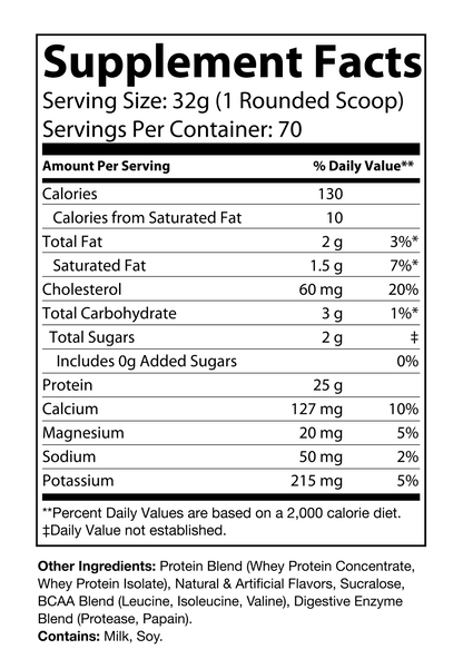 5lb Whey Protein Vanilla – 70 servings