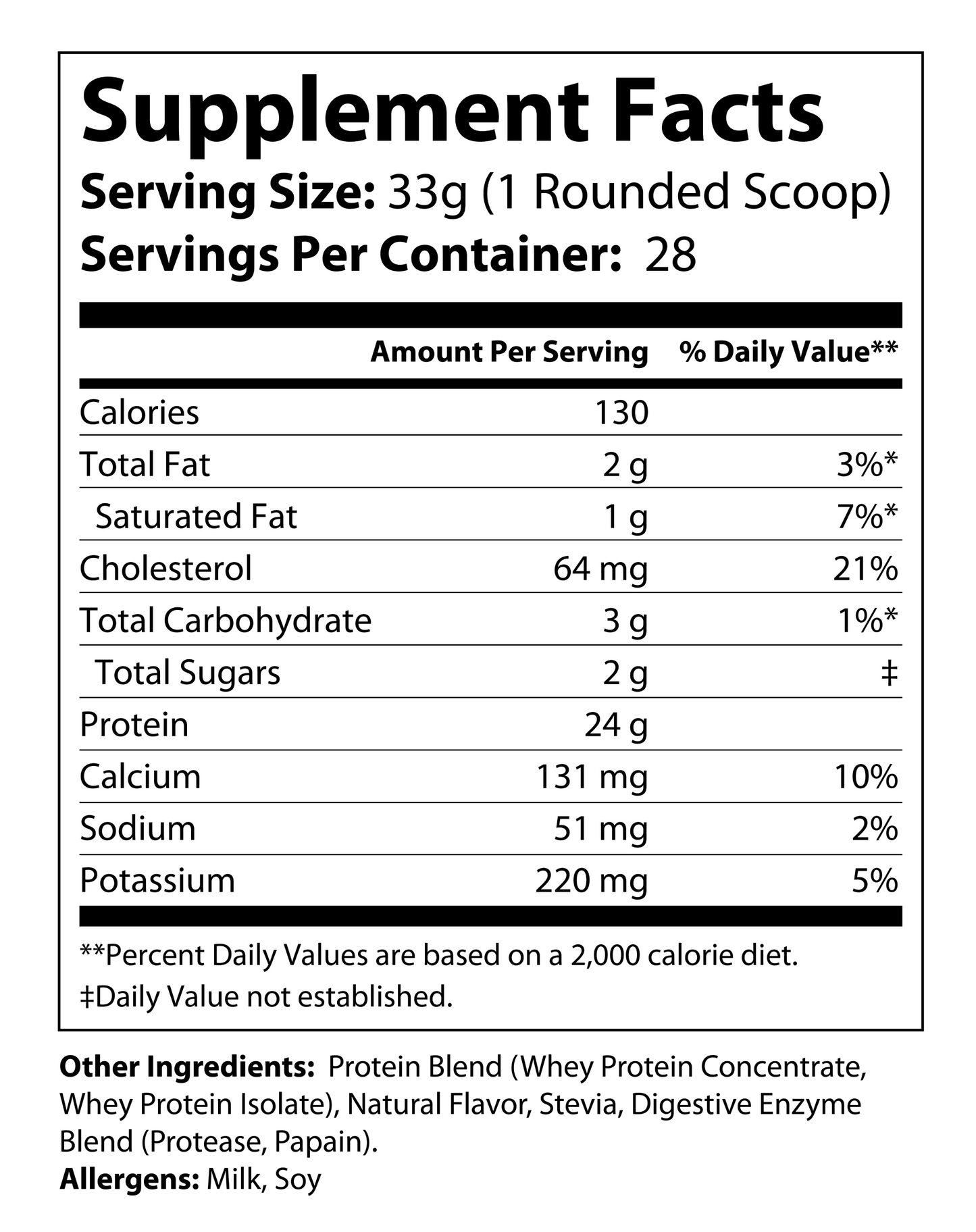 2lb Whey Armor Natural Protein Vanilla w/Stevia & Natural Flavor Non - GMO