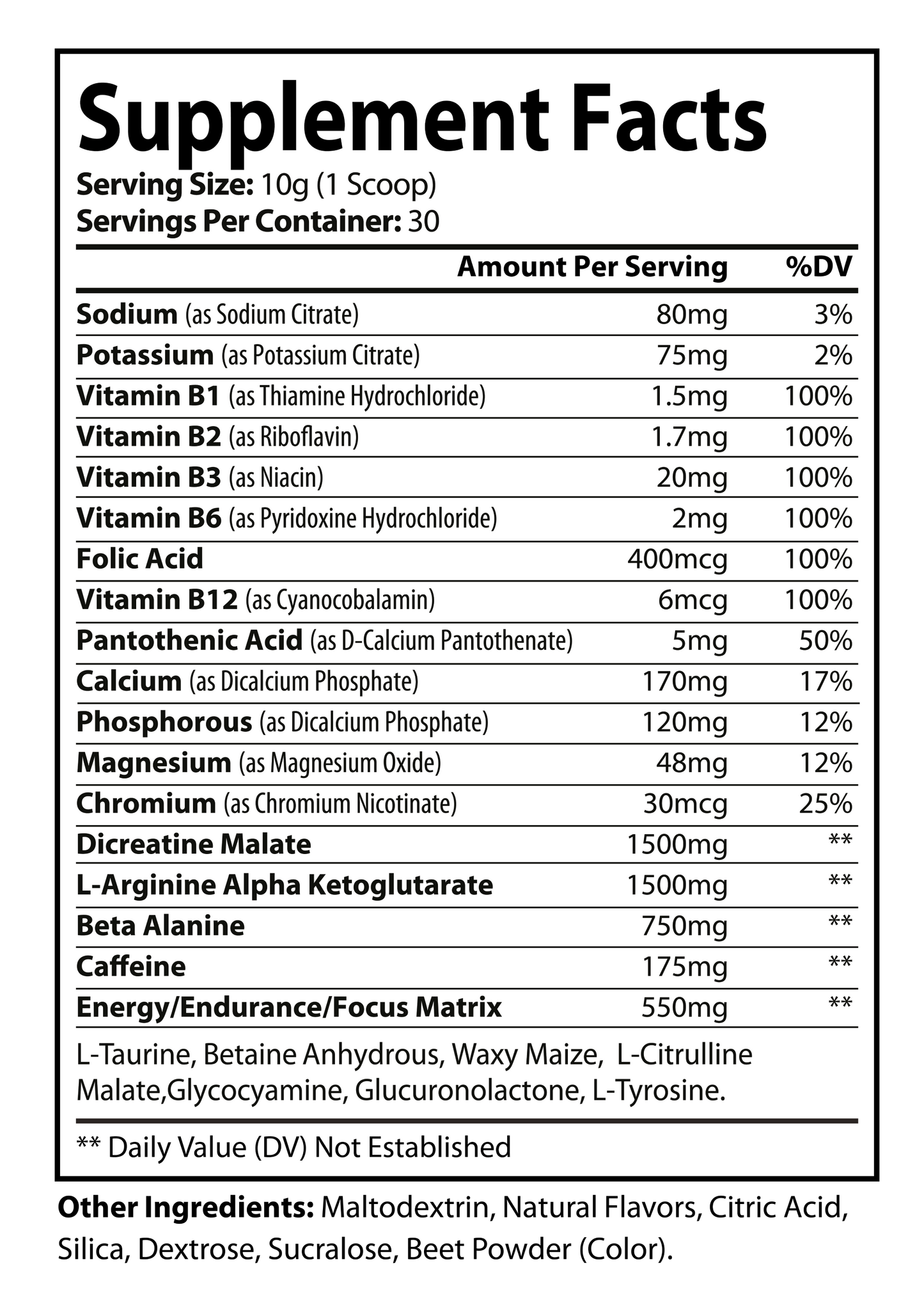 Nitric Shock Pre-Workout (Fruit Punch)